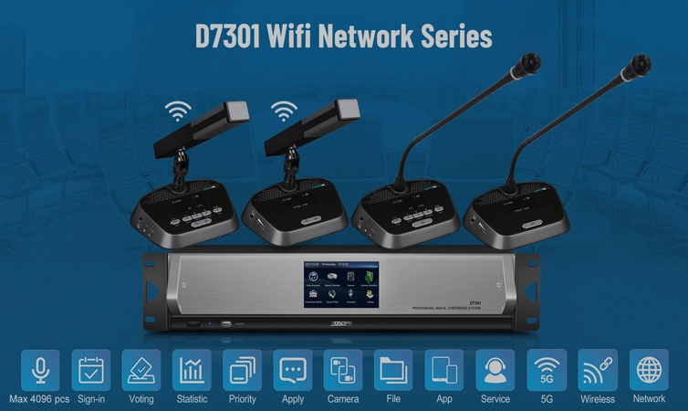 Penyelesaian sistem persidangan WiFi 5G untuk bilik persidangan D7301