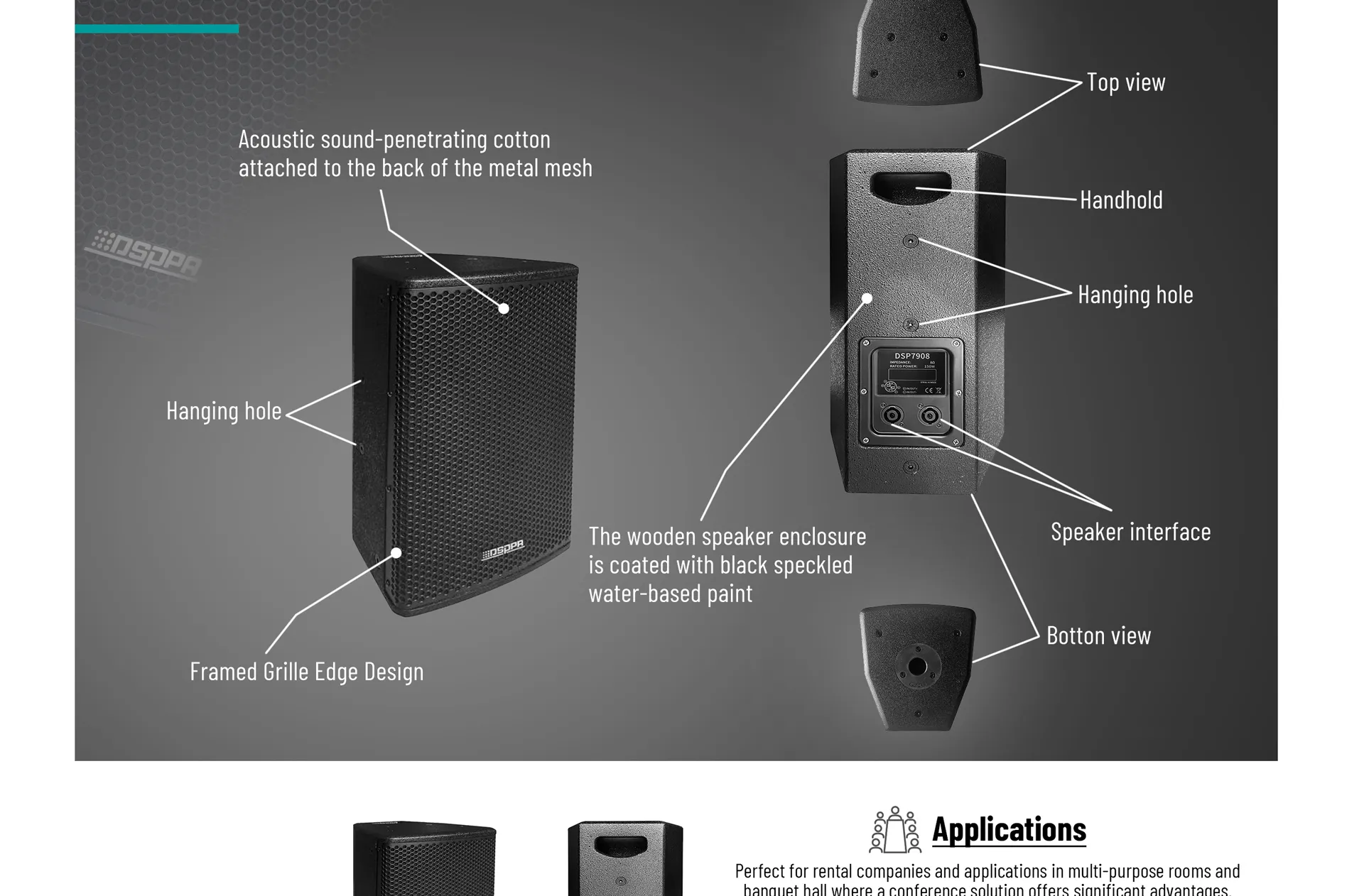 8Ω 450W Professional Conference Speaker - 翻译中...