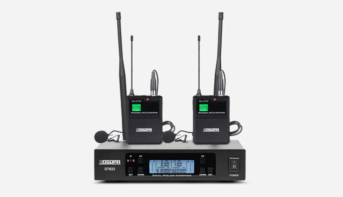 UHF Dual Wireless Lavalier Microphone System - 翻译中...