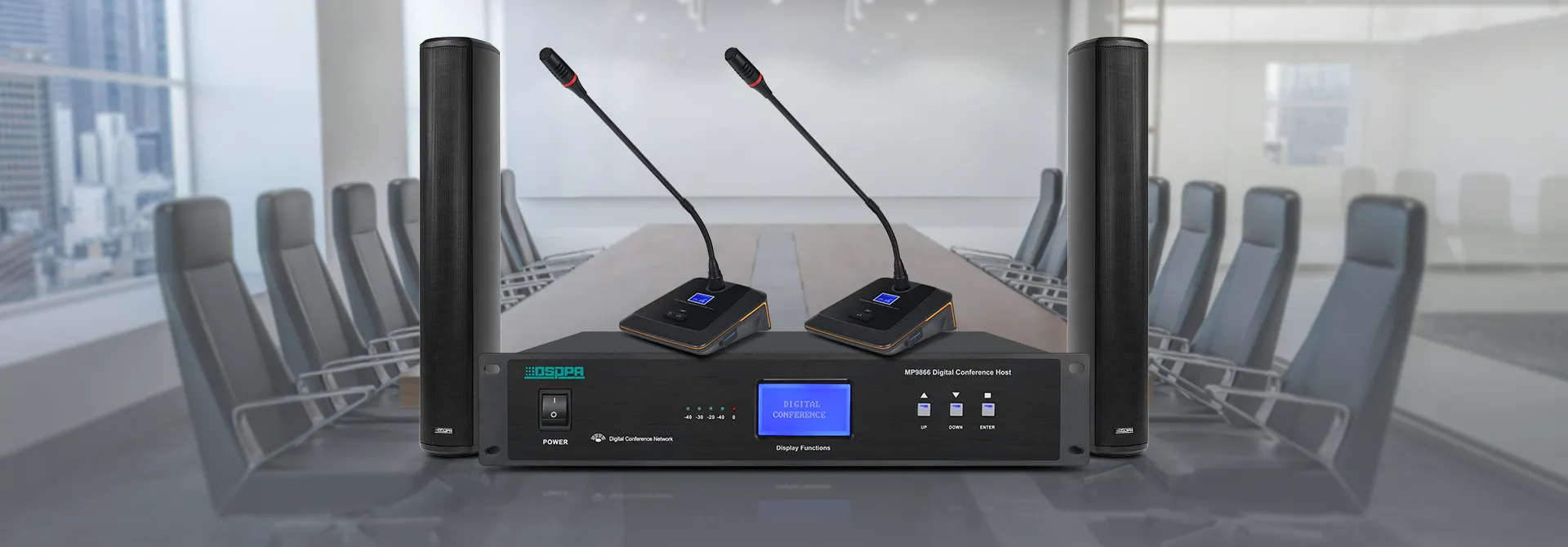 Digital Conference System Host Solution for Small and Medium-Sized Conference Rooms MP9866 - 翻译中...