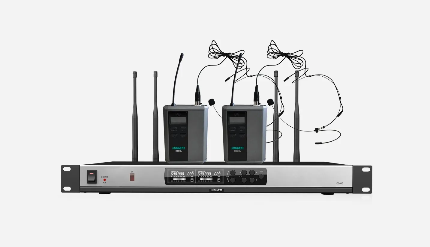 True Diversity UHF Wireless Microphone System (2 rechargable head-set mic) - 翻译中...