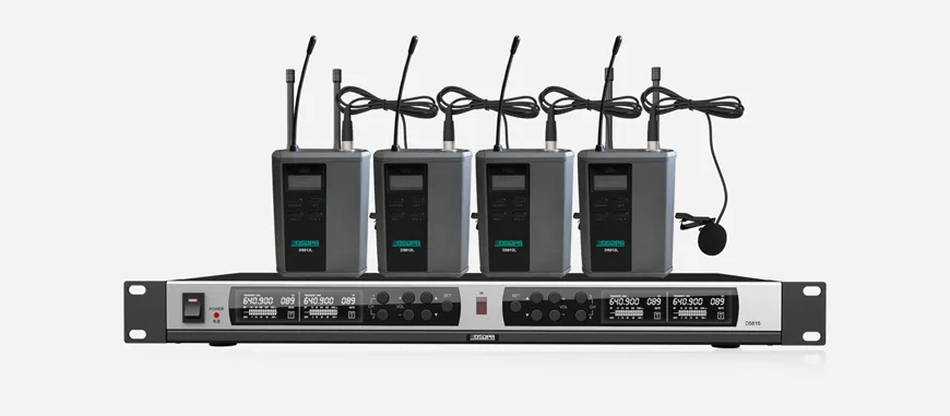 True Diversity UHF Wireless Microphone System (4 rechargable clip-type mic) - 翻译中...