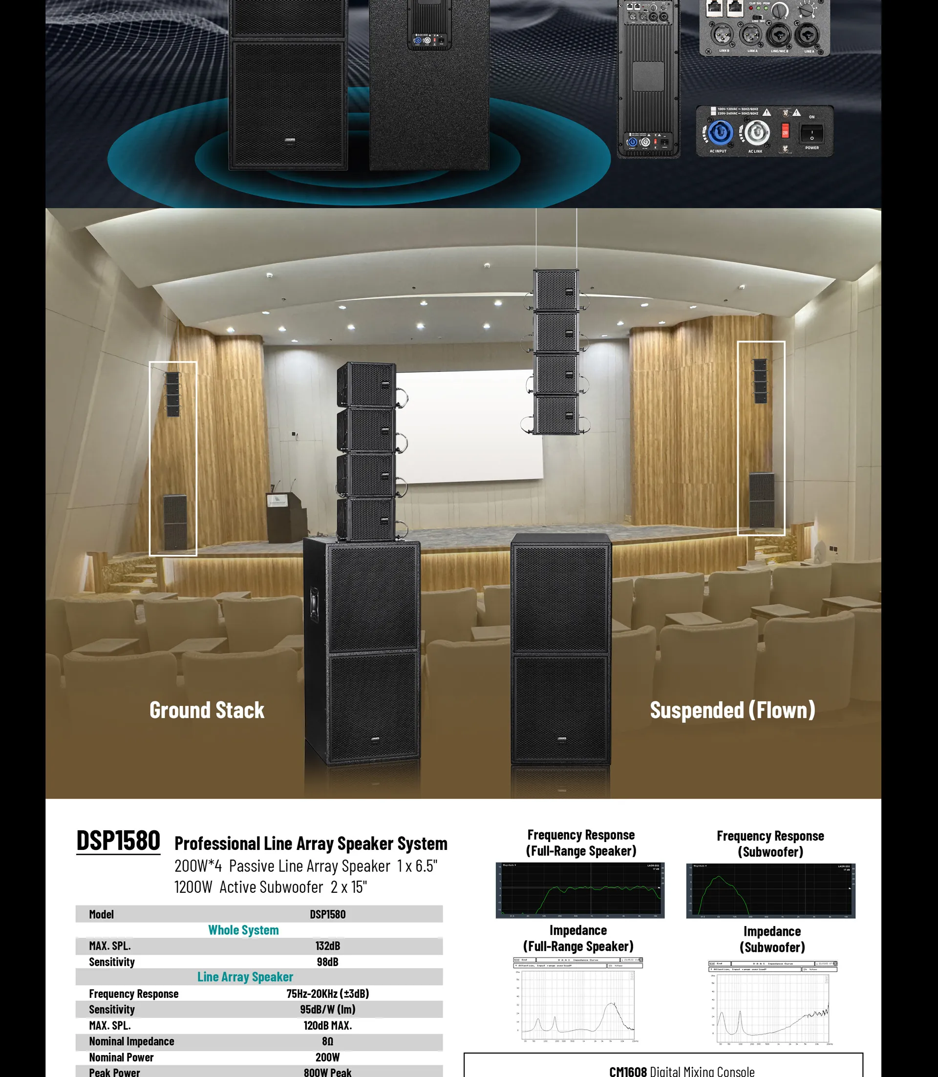 Professional Active Line Array Speaker System - 翻译中...