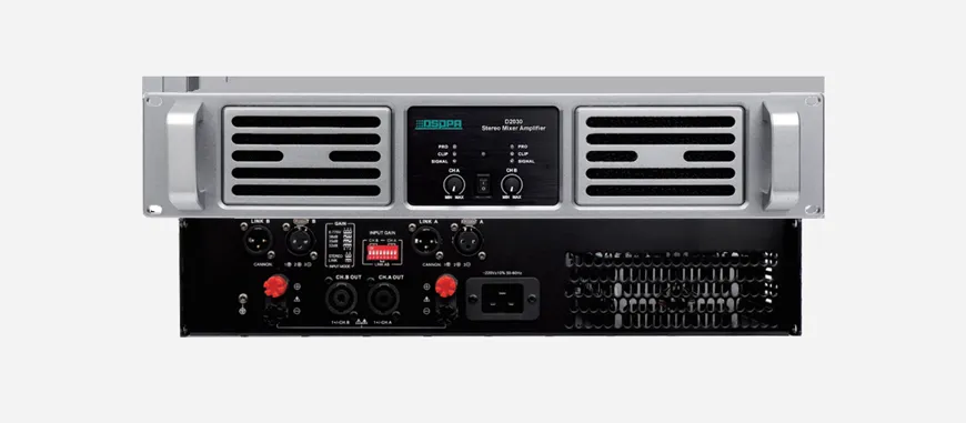 2x1600W 2 Channels Stereo Conference Mixer Amplifier - 翻译中...